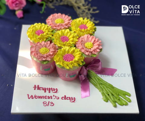 [1203] (8) Cupcake hoa nghệ thuật tặng 8/3