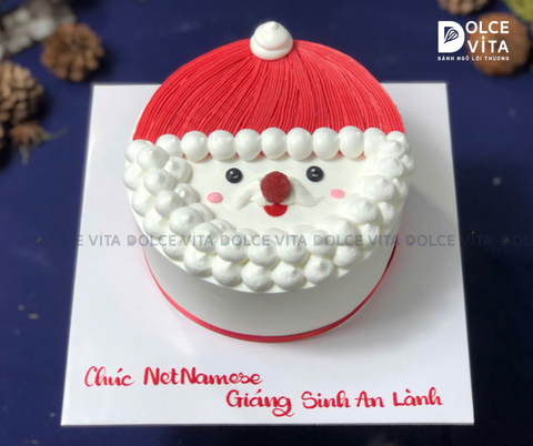 TD001 Bánh vẽ hình Ông Già Tuyết - Quà tặng mùa Lễ hội Giáng sinh 2025