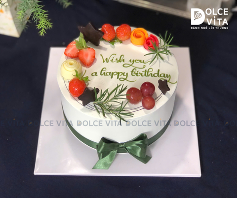 828 Berry Cake trang trí hương thảo