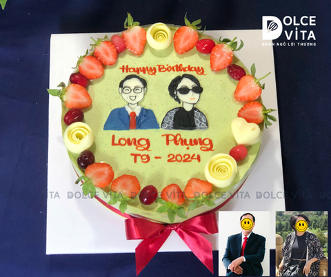 820 (M140) Bánh vẽ đồng nghiệp (phác thảo theo hình chụp) (matcha yogurt)