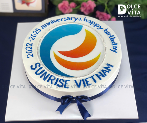 [1946] (130) Bánh Kem In Logo Doanh Nghiệp – Mừng Khai Trương, Thành Lập, Kỷ niệm