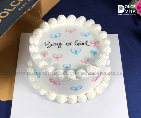[1719] Bánh kem tiết lộ giới tính (Gender Reveal Cake) - Bất ngờ và hạnh phúc