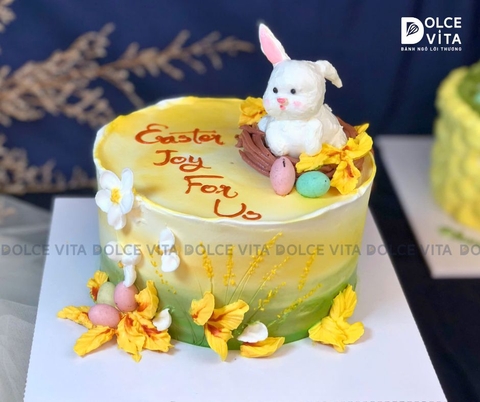 1241 (85) Bánh Kem Phục Sinh Hình Thỏ (Easter Bunny Cake) – Trang trí trứng, tổ chim đáng yêu