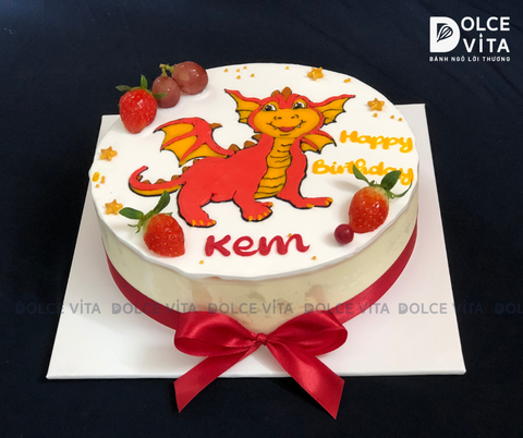 434 (80) Vẽ rồng đỏ có cánh