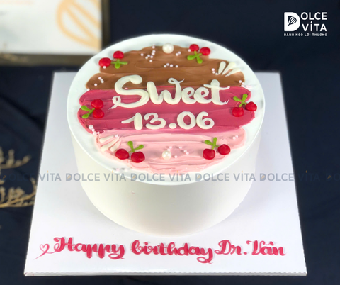 [1520] Bánh Kem Phong Cách Hàn Quốc – Vẽ Quả Cherry Ngọt Ngào