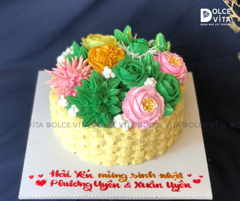 [1238] (SM110-180-230) Bánh Kem Hoa Xương Rồng Dễ Thương – Quà Tặng Sinh Nhật Ý Nghĩa Cho Phái nữ