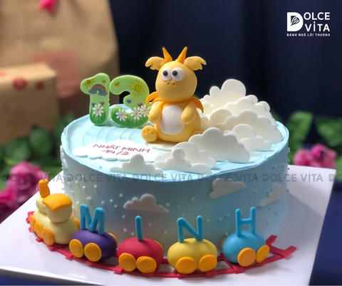 [1138] Bánh kem tạo hình chú rồng và đoàn tàu (300)