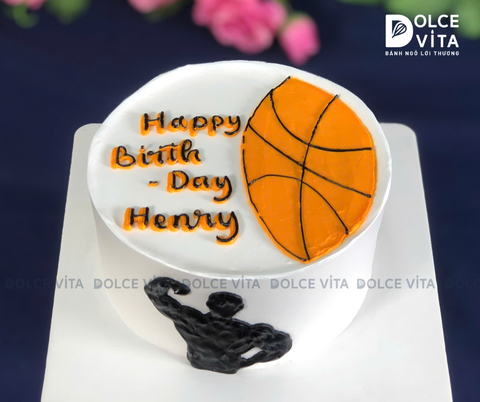 [1977] (70) Bánh Kem Vẽ hình chủ đề bóng rổ và gym