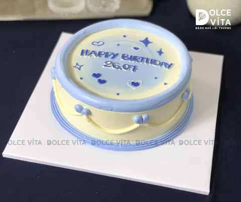 547 Bánh phong cách tối giản tone xanh