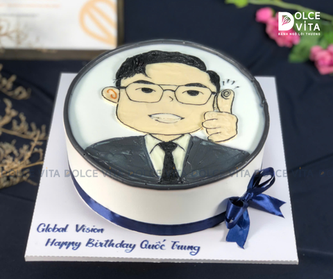 [1531] (80) Bánh Kem Vẽ Chibi Chân Dung - Món quà sinh nhật không đụng hàng!