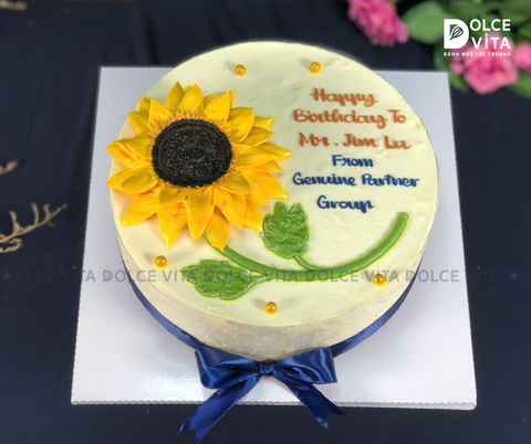 [1532] (20-30-50-60) Bánh mousse bắp ngọt trang trí hoa hướng dương rực rỡ