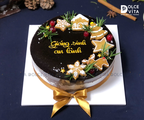 N505 (20-30-40-50) Chocolate mousse trang trí bánh quy gừng (Bánh giáng sinh/ Christmas/ Noel)
