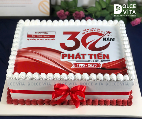 [1945] (60) Bánh Kem In Logo Doanh Nghiệp – Mừng Khai Trương, Thành Lập, Kỷ niệm