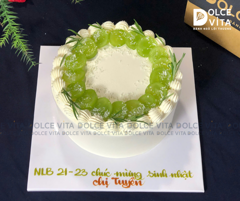 840 Bánh trang trí viền nho xanh [Liti]