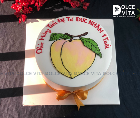 [0651] (40) Bánh vẽ quả đào tiên - Lời chúc an lành và trường thọ