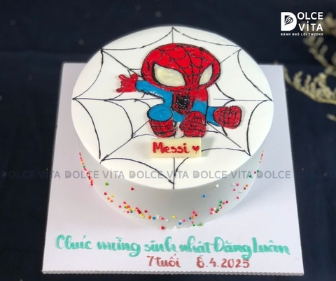[1253] (80) Bánh kem Siêu anh hùng - Bánh Vẽ Người nhện Spider man