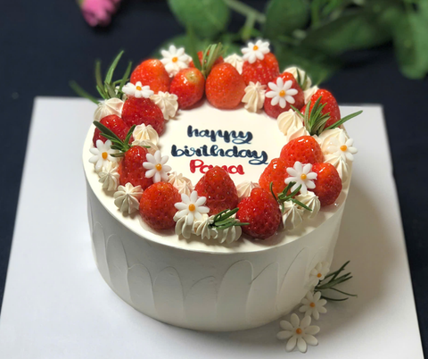 [2969] (60-100-140-200) Bánh trang trí dâu tây