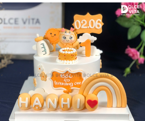 [1510] (350-400) Bánh kem tạo hình cho thôi nôi, sinh nhật bé tuổi rồng