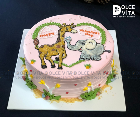 922 (130) Bánh vẽ voi và hươu cao cổ