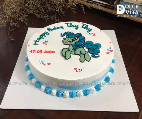 342 (80) Vẽ ngựa Pony (Unicorn) Rainbow dash (Unicorn) màu xanh