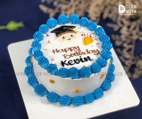 [1738] (30) Bánh kem mini (bento) vẽ hình bé tốt nghiệp