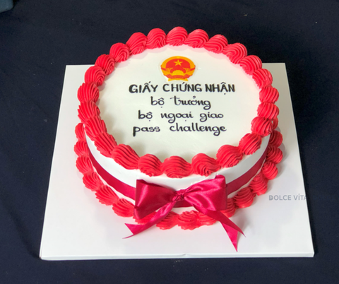 [1856] (40) Bánh Kem Mô phỏng Giấy chứng nhận – Quà tặng “Tượng Trưng” vui nhộn & không đụng hàng
