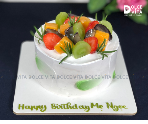 [1728] (30) Bánh kem mini (bento) trang trí trái cây