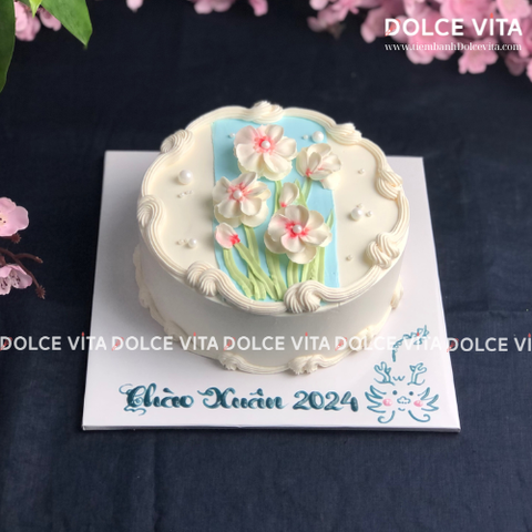 [162] (30) Bánh kem trang trí hoa phong cách retro - cổ điển