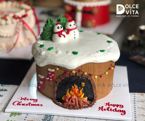 TA002 Bánh kem chủ đề Giáng sinh – mô phỏng những hình ảnh quen thuộc của mùa đông