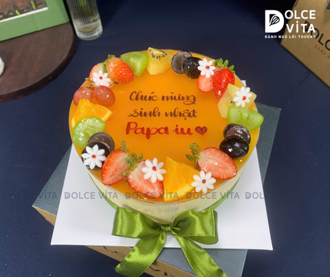 030 Passion - Bánh mousse chanh dây đính hoa