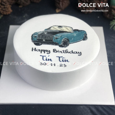 [1785] (80) Bánh kem vẽ xe Rolls Royce