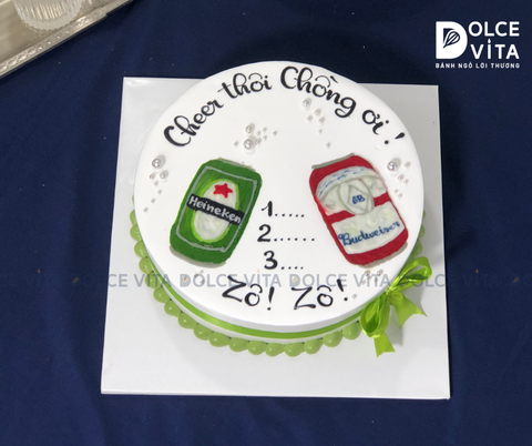 [528] (90) Bán kem h vẽ  lon bia cụng nhau cho sinh nhật vui vẻ