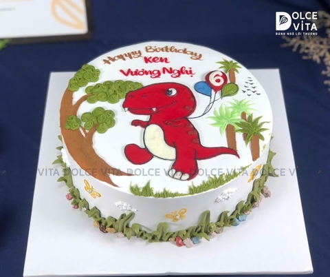 [1435] (90) Bánh kem Khủng long bạo chúa đáng yêu cho bé