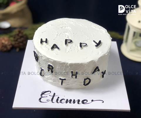 [253] Bánh kem tối giản đen trắng - mạnh mẽ và ấn tượng