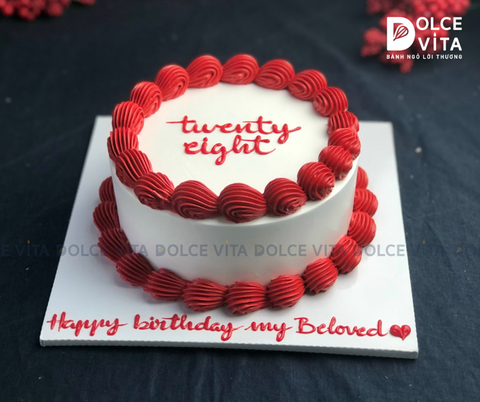 659 Bánh tối giản tone đỏ