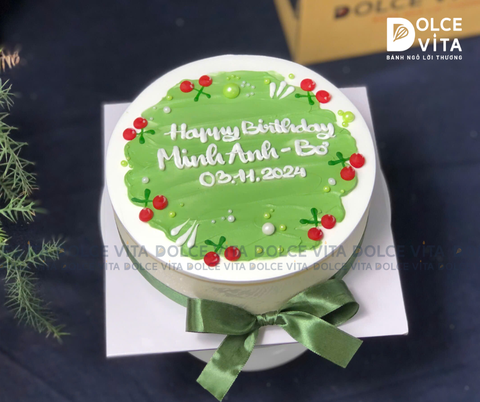 994 Bánh vẽ chi tiết quả cherry, tông xanh lá [Liti]