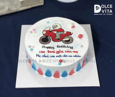 [532] (70) Bánh kem vẽ xe mô tô/ motor  tặng người mê tốc độ