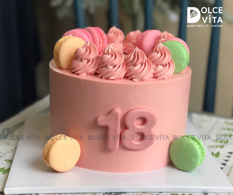 [2863] (20/1) Bánh màu hồng Macaron