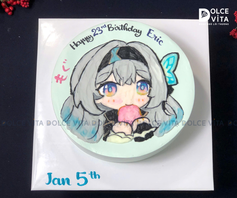 [1834] Bánh Kem Vẽ Silver Wolf – Honkai: Star Rail