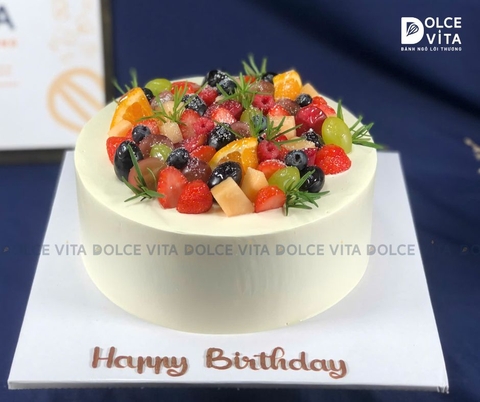 484 (30-50-90-130) Bánh berry cake trang trí trái cây nhiều loại
