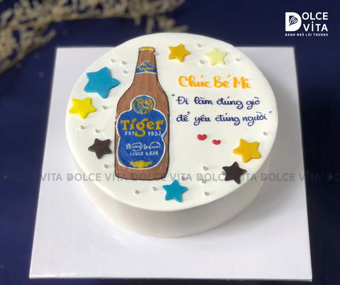 011 (60) Bánh Kem Vẽ Chai Tiger – Món Quà Độc Đáo