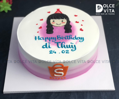 662 (50) Vẽ cô gái và logo Shopee