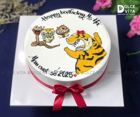 [612] (100) Bánh Kem Chủ Đề Mẹ Hổ - Thiết Kế Hài Hước Cho Sinh Nhật 2025