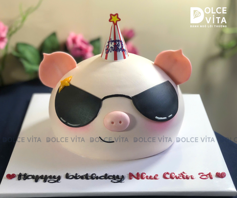 [2980] (130) Bánh tạo hình chú heo dễ thương, ngầu và hóm hỉnh