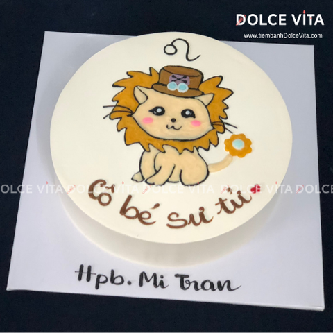 [1929] (60) Bánh Kem Vẽ Sư Tử – Dành Riêng Cho Cung Sư Tử (Leo ♌)