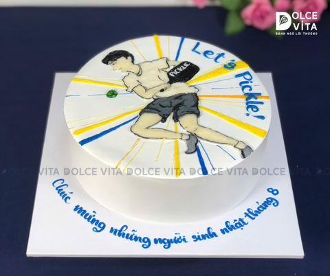 [1502] (90) Bánh kem sinh nhật chủ đề Pickleball