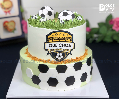 [1596] (200) Bánh tầng trang trí chủ đề bóng đá