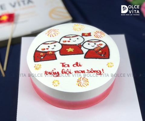 [1270] (70) Bánh kem ngày lễ lớn phong cách vui nhộn