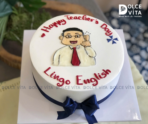 [2099] (70) Bánh kem vẽ hình Thầy giáo cho nhiều dịp và Tri ân ngày 20/11