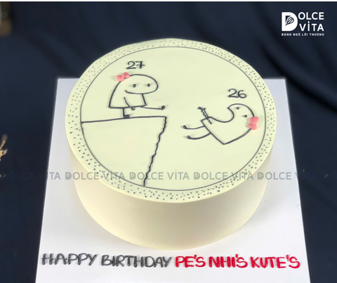 [1744] Bánh kem mini (bento) trang trí đá số tuổi